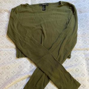 🐢 F21 Basic Longsleeve Crop Top